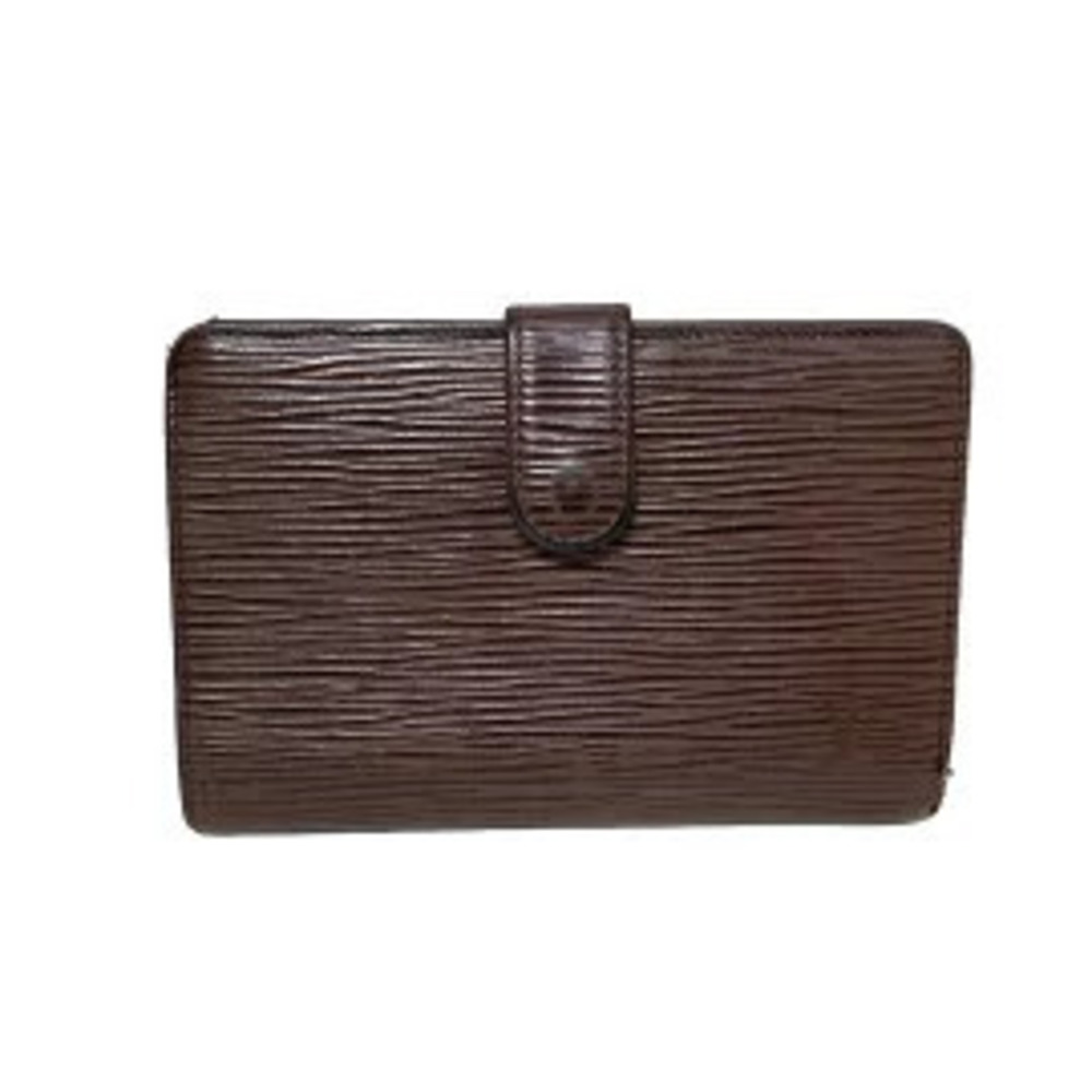 LOUIS VUITTON Porte Monnaie Billet Viennois Bi fold Wallet Mocha Brown Leather